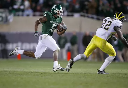 Devin Thomas became the Big Ten single-season leader for kickoff return yards with 178 against Boston College. He finished the season with 1,135 kickoff return yards.