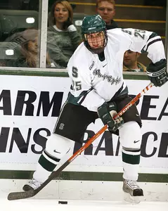 Corey Tropp netted the game-winner to help the Spartans to a 4-1 win over Ferris State Saturday night.