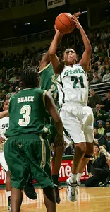 Sophomore guard Mia Johnson has averaged15.7 points in her last three games for the Spartans.