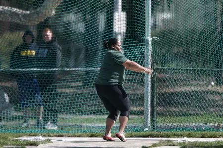 Erica Bailey broke the school record in the weight throw.
