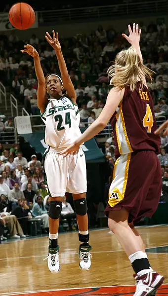 Rene Haynes and the Spartans have earned a No. 3 seed in the upcoming Big Ten Tournament.