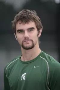 Alex Forger went undefeated in singles and doubles against Ball State.