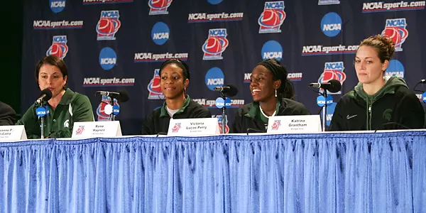 Head coach Joanne P. McCallie talks about the second round game against Rutgers.