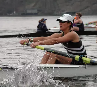 Senior Paula Thoms contributed to the varsity eight's win over Duke on Saturday.