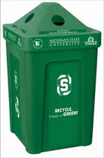 MSU is partnering in the initiative with Schupan Recycling, Michigan's largest recycler of beverage containers and Tomra North America, the worldwide leader in reverse vending machines (retail store recycling equipment or machines).