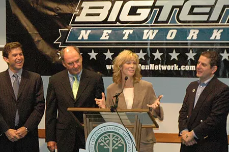 Michigan State women's basketball coach Suzy Merchant spoke at Tuesday's Big Ten Day press conference.