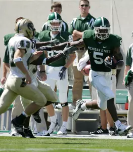 Devin Thomas had 156 receiving yards on four catches vs. Bowling Green.