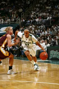 In her first start of the season, Mia Johnson scored 20 points, including five points in the last three minutes.