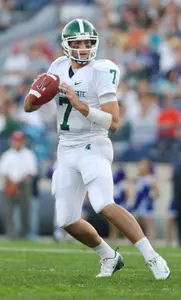 In Big Ten games, Brian Hoyer ranks among the league leaders in passing efficiency (No. 3 with 153.0 rating) and passing yards (No. 5 at 199.0 ypg.)