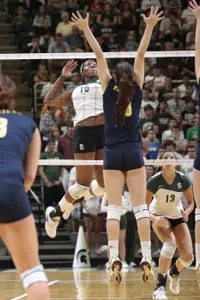Kyndra Abron tallied a career-best 12 kills.