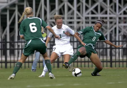 Katelin Chaklos and the Spartans will be back in action at home on Friday against Ohio State.