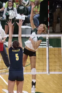 <i> Megan Schatzle led the Spartans with 13 kills. </i>