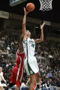 Junior Allyssa DeHaan posted 10 points, nine rebounds and four blocks in today's 73-42 win over Stony Brook.