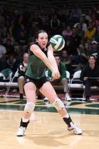 <i> Libero Allyson Karaba ranks third on the all-time single-season digs list with 444</i>