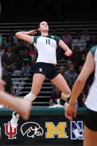 <i> Becca Zlabis finished with a team-high 15 kills. </i>