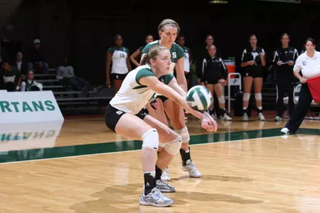 <i> Heather McDaniel posted the first double-double of her career. </i>