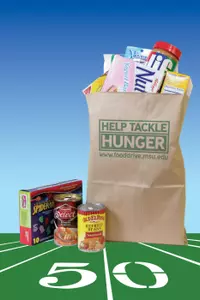 Spartan football fans are encouraged to donate food and personal care items during the second annual Help Tackle Hunger Food Drive, scheduled for Saturday, Nov. 8.