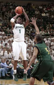 Kalin Lucas and the Spartans face Lake Superior State on Monday.