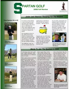 The fall 2008 Michigan State men's golf newsletter is now available online.