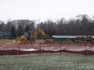 Construction begins on McLane Stadium.