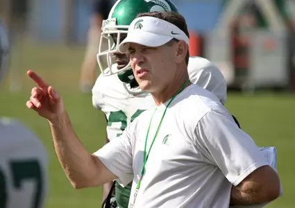 Coach Dantonio sent the Spartans through their second practice in Orlando on Saturday.