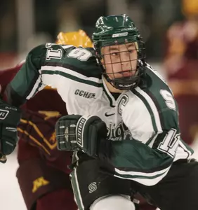 Bryan Lerg scored twice for the Spartans
