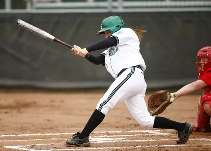 Traci Nicosia belted out her first home run of the season against Cal State Fullerton Friday night.