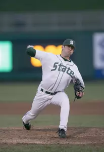 Chris Cullen earned the victory on the mound for MSU Sunday afternoon against UConn.
