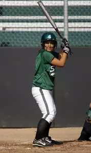 Freshman Kristen Aidem drove in MSU's tying run against UGA in the top of the seventh.