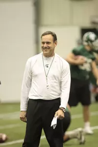 Coach Dantonio and the Spartans began spring practice on Tuesday, March 18.
