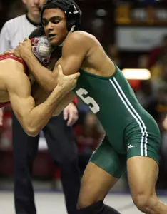 Sophomore Franklin Gomez fell in the semifinals to Iowa's Joey Slaton, 3-1 in overtime tonight.