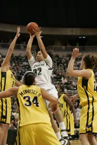 Kalisha Keane had 15 points, eight rebounds and four steals in MSU's win over Michigan in the WNIT quarterfinals Sunday afternoon.