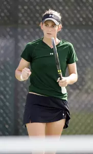 Junior Ana Milosavljevic leads the team in both singles (15) and doubles (15) wins this year.