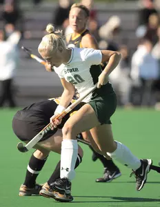 Jantine Steinmetz scored two goals and had two assists against Central Michigan, then added another goal versus Michigan on Saturday.