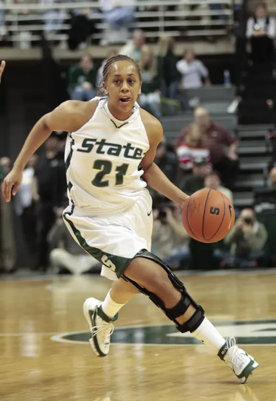 Mia Johnson led the Spartans with 17 points in the win over North Carolina State in the WNIT semifinals.