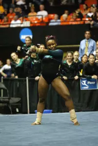 Sophomore Rochelle Robinson looks to improve on last year's 22nd place finish in the all-around.
