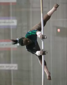 Sophomore Rochelle Robinson scored a 9.825 on bars, her best mark of the night.