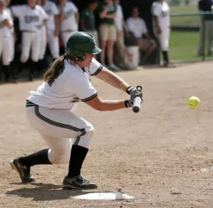 Caitlin Mahoney bunted in MSU's one run.