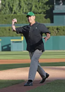 Mark Dantonio threw a strike during a first-pitch ceremony prior to the Detroit Tigers' July 9 game against the Cleveland Indians at Comerica Park.