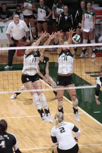 Vanessa King lead the Spartans with a team-high 18 kills