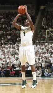 Kalin Lucas averaged 21.0 points in two Spartan wins last week.