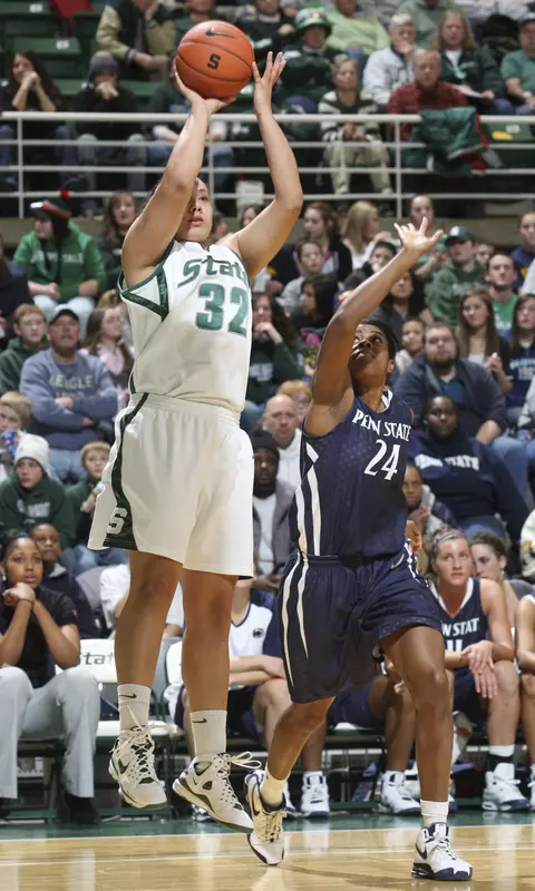 Sophomore Kalisha Keane filled the stat sheet with 12 points, six assists, three rebounds and three steals this afternoon against Penn State.