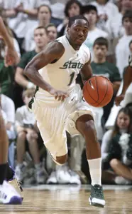 Kalin Lucas and the Spartans play at Iowa on Thursday night.