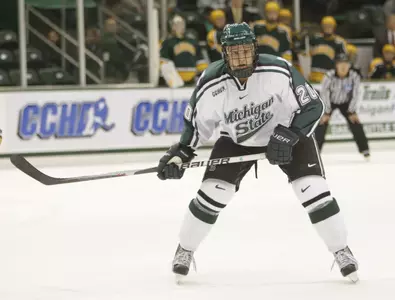 Anthony Hayes had a goal and an assist, his first collegiate points.