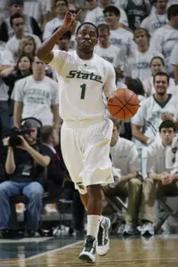 Kalin Lucas leads Michigan State against Valparaiso on Sunday.