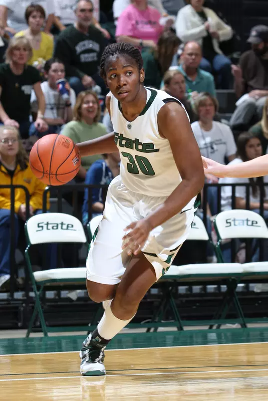 Sophomore Lykendra Johnson is averaging 17.5 points and 9.5 rebounds over the Spartans last two games.