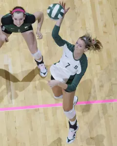 Junior Megan Schatzle and the Spartans close out the regular season with Penn State on Friday and Ohio State on Saturday.