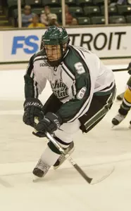 Andrew Rowe scored MSU's lone goal against the Gophers.