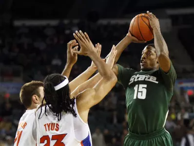 Durrell Summers and the Spartans will play UMass on Saturday night.