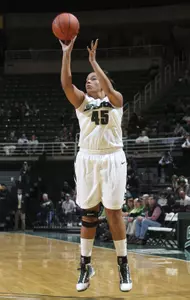 Redshirt senior Lauren Aitch scored 11 points in onlu 10 minutes in Thursday's exhibition opener against Wayne State.